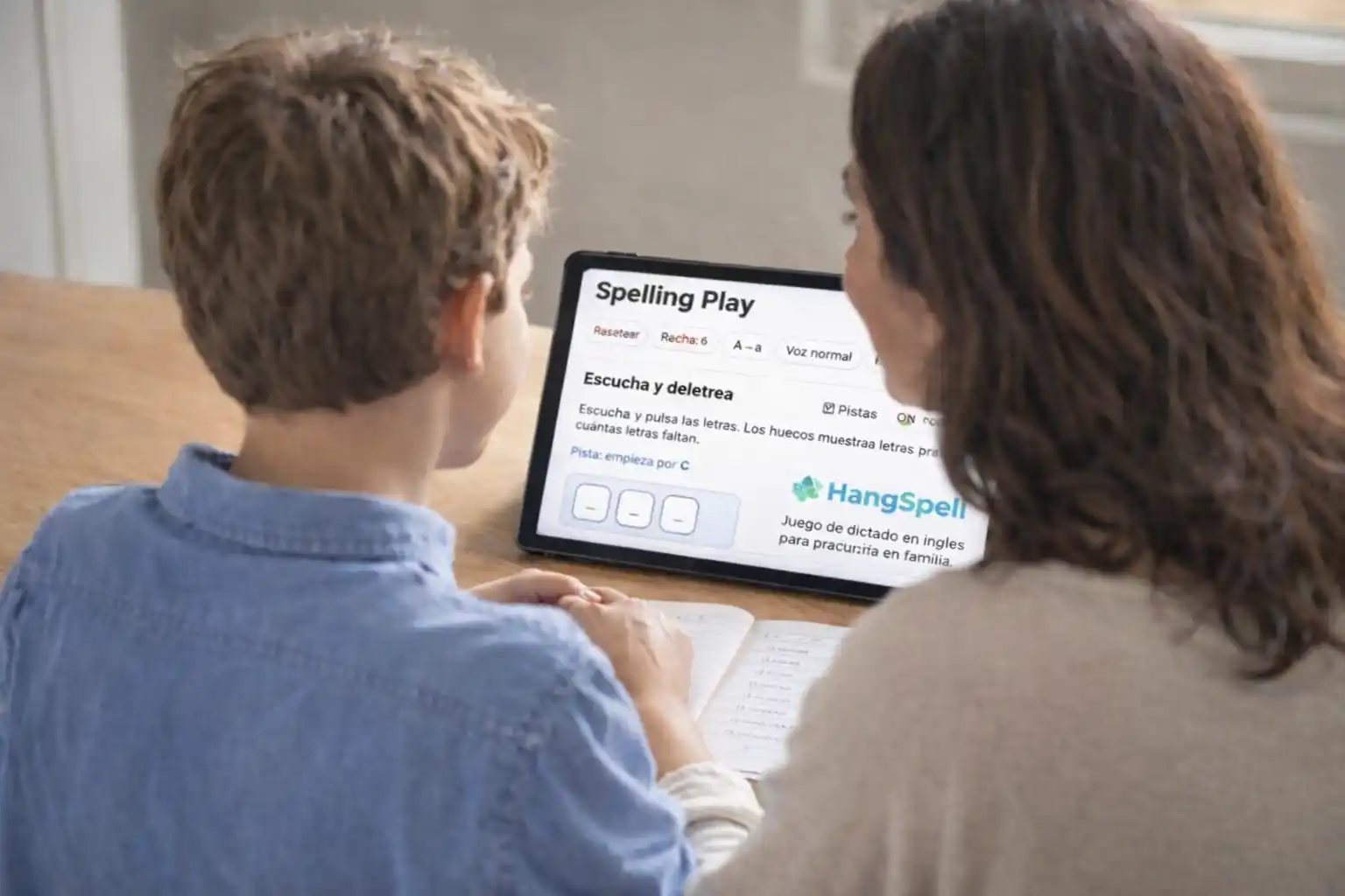 Niño acompañado de su madre durante la sesión de estudio - Dirección estratégica con IA generativa